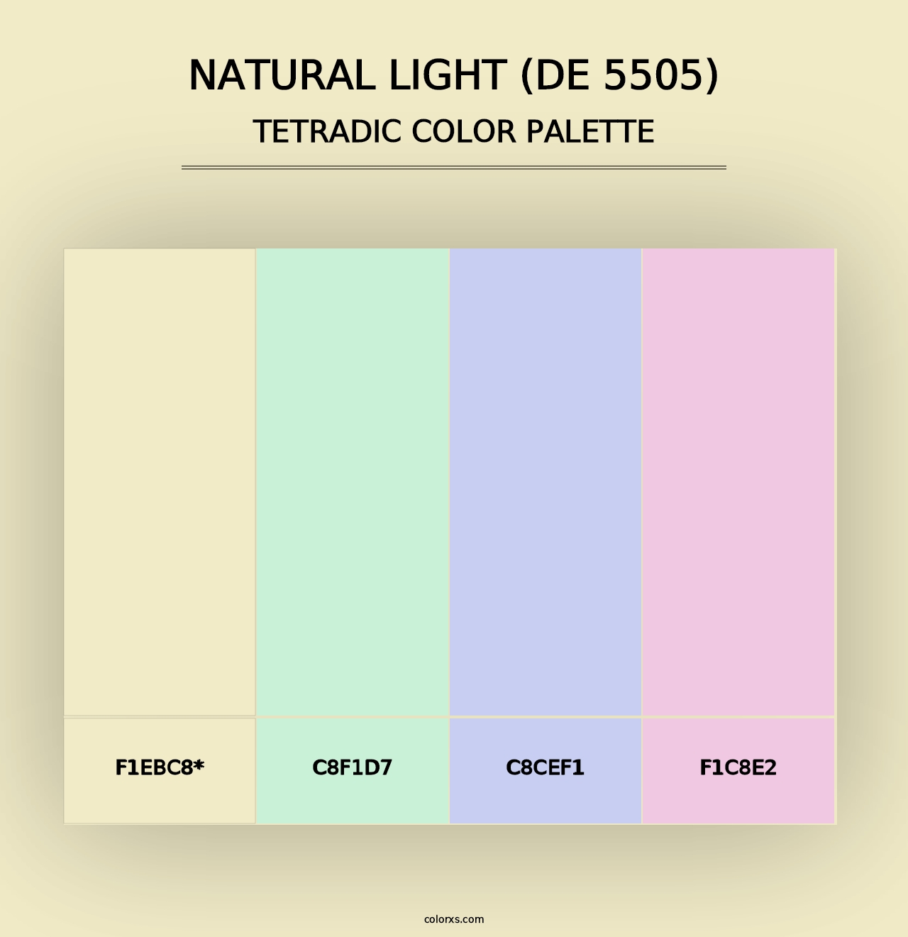 Natural Light (DE 5505) - Tetradic Color Palette