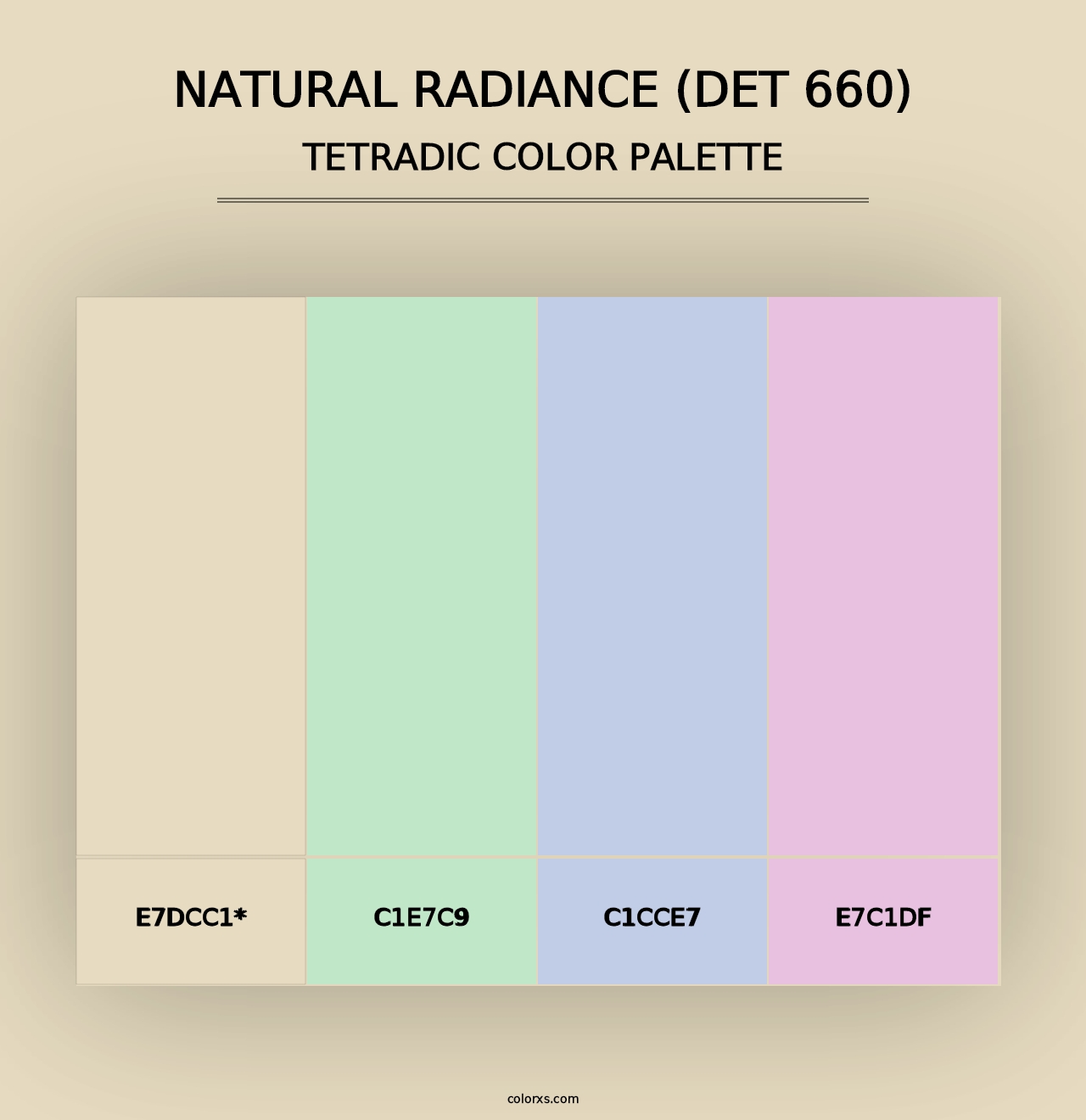 Natural Radiance (DET 660) - Tetradic Color Palette