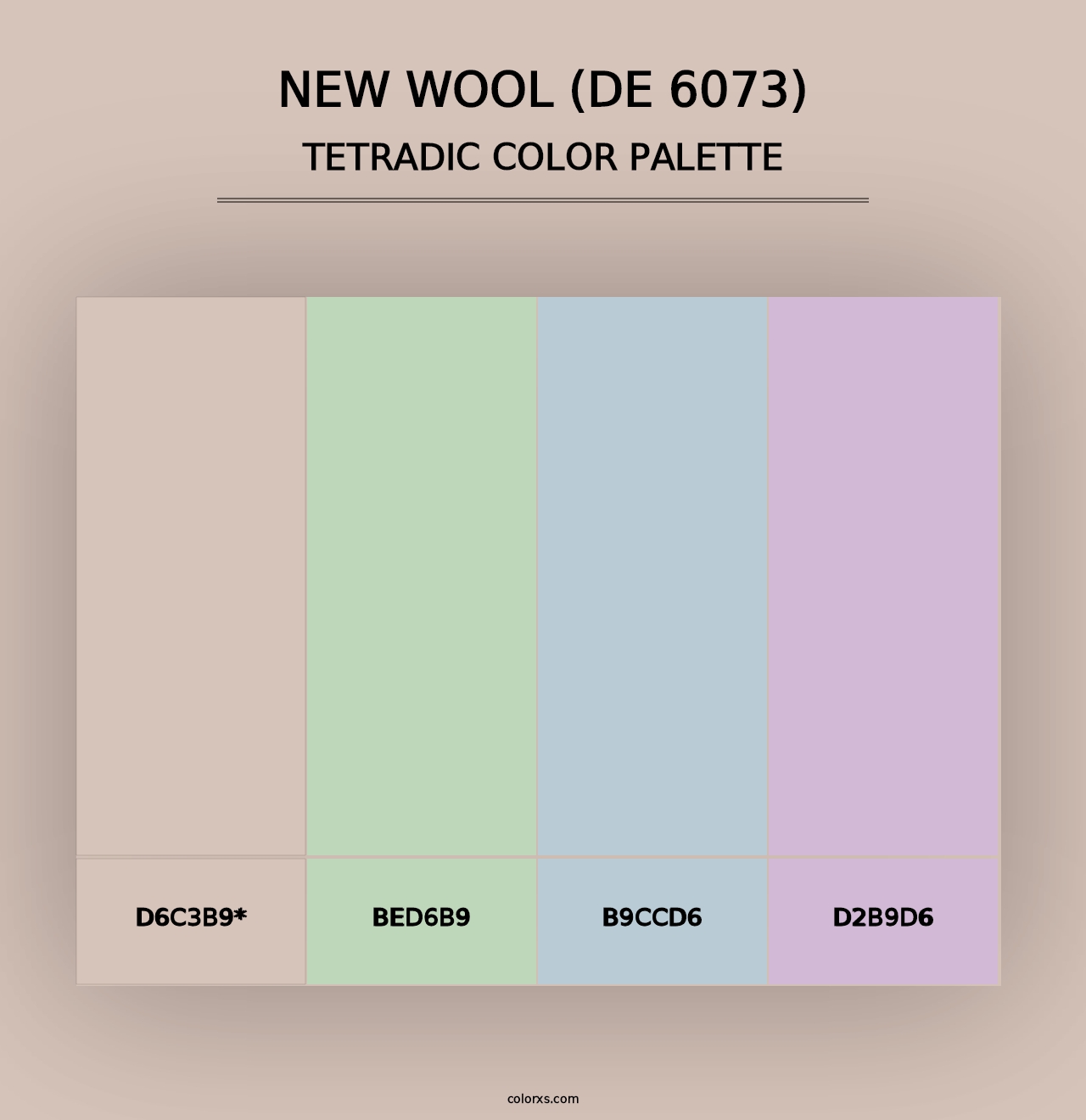 New Wool (DE 6073) - Tetradic Color Palette