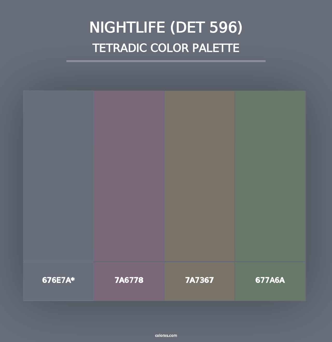 Nightlife (DET 596) - Tetradic Color Palette