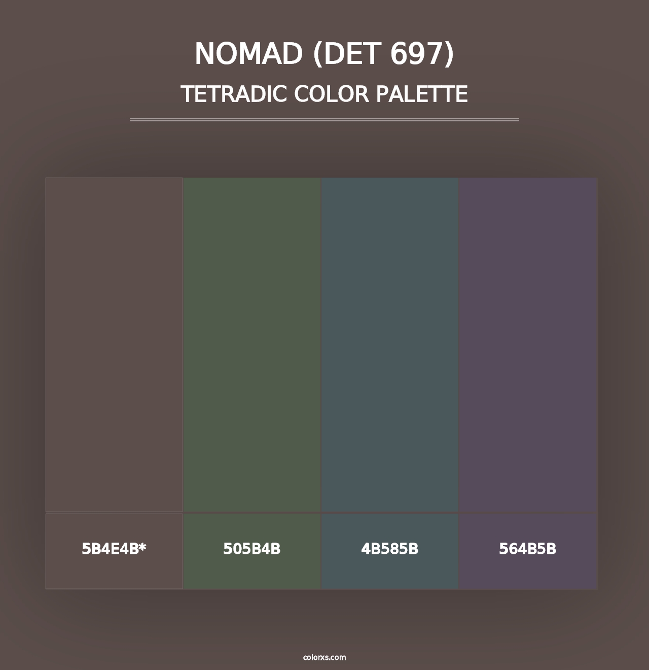 Nomad (DET 697) - Tetradic Color Palette