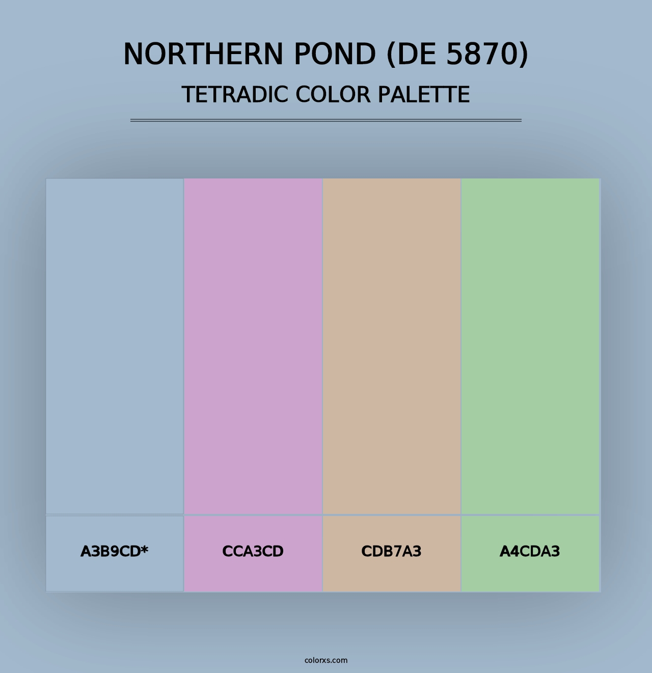 Northern Pond (DE 5870) - Tetradic Color Palette