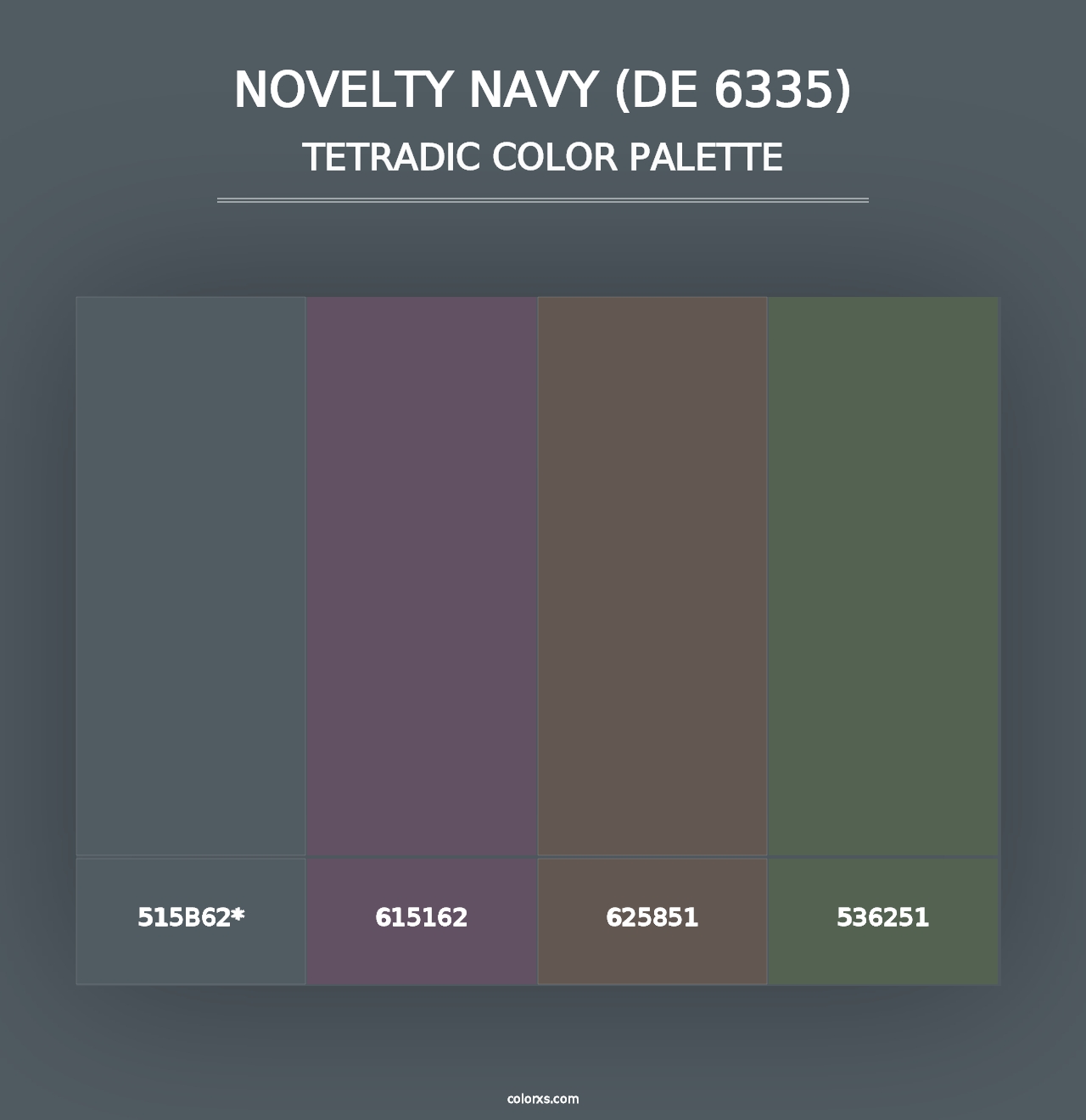 Novelty Navy (DE 6335) - Tetradic Color Palette