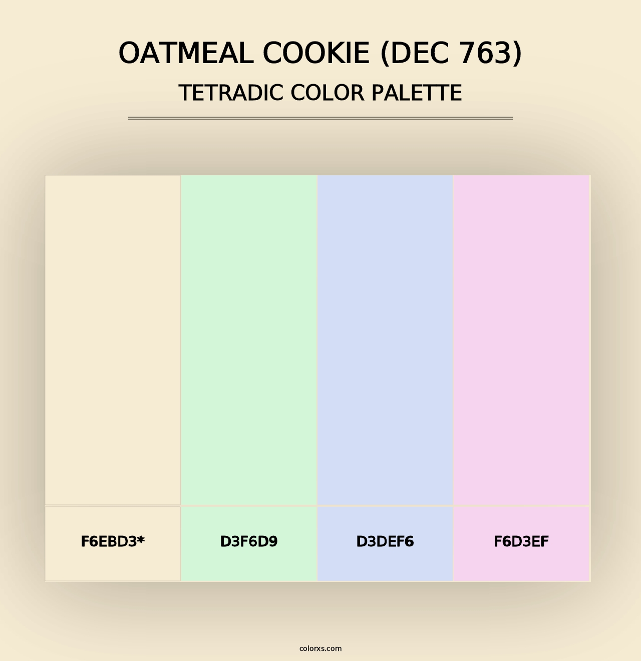 Oatmeal Cookie (DEC 763) - Tetradic Color Palette