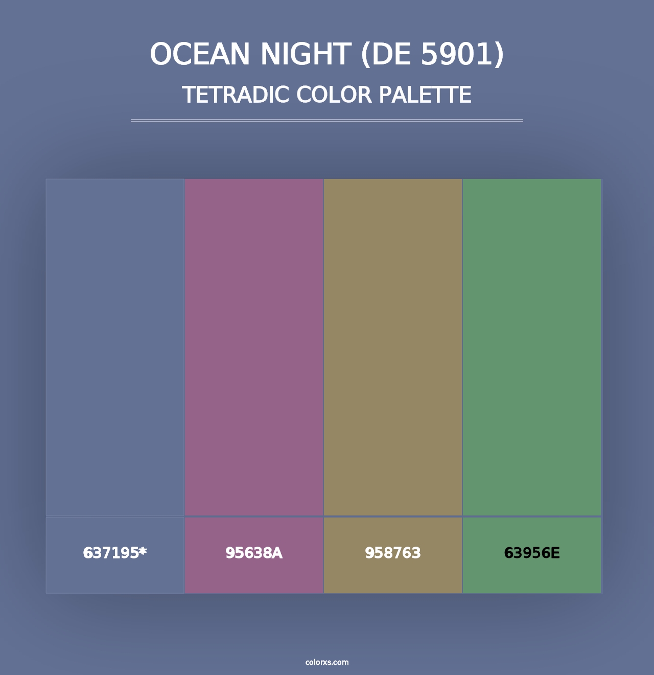 Ocean Night (DE 5901) - Tetradic Color Palette