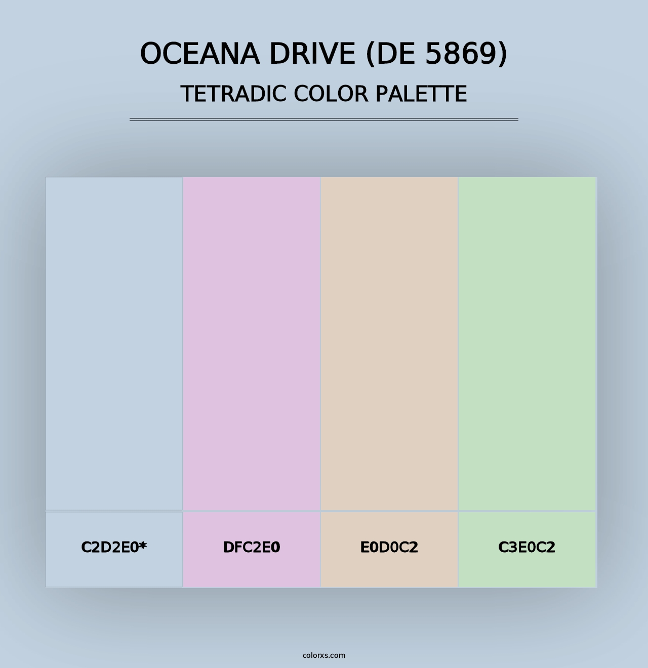 Oceana Drive (DE 5869) - Tetradic Color Palette