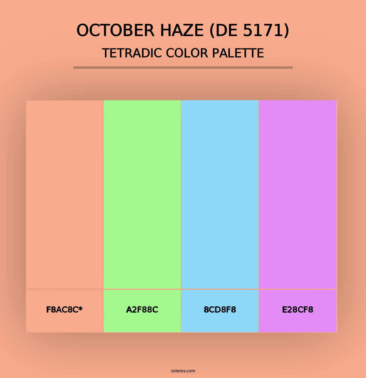 October Haze (DE 5171) - Tetradic Color Palette