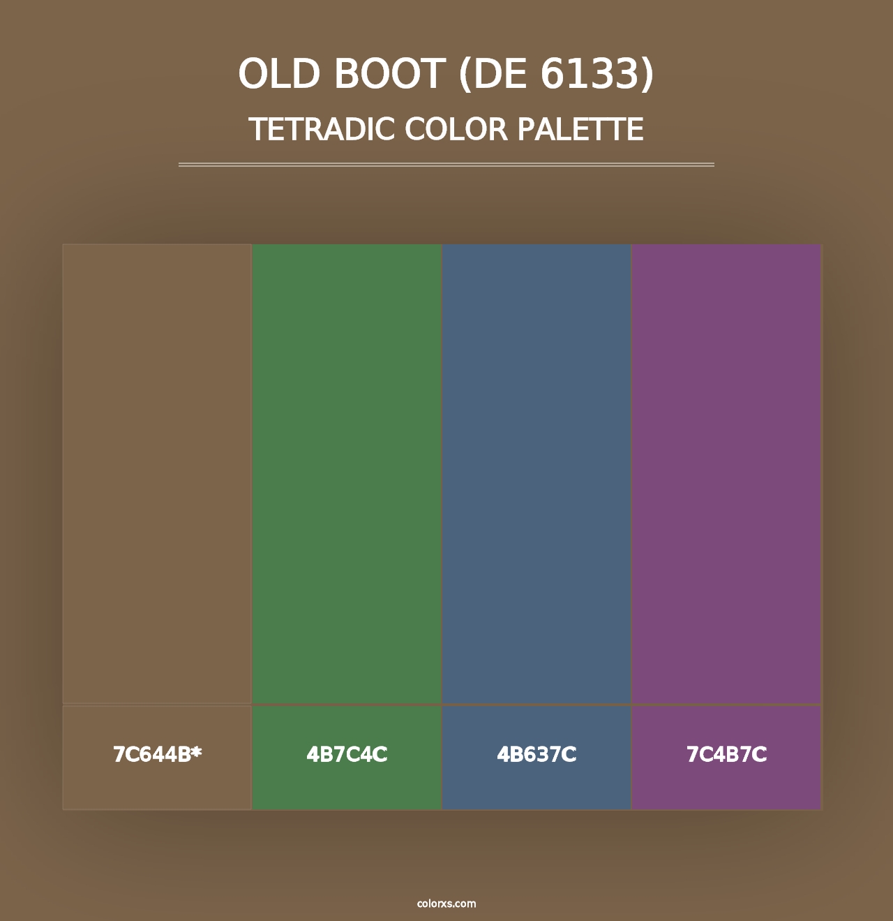 Old Boot (DE 6133) - Tetradic Color Palette