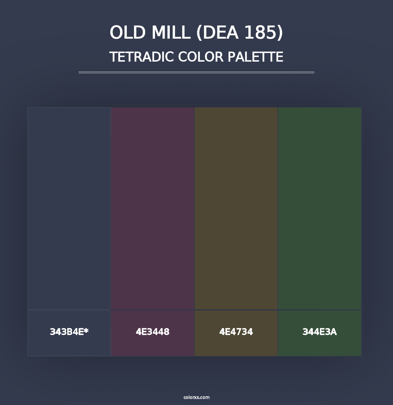 Old Mill (DEA 185) - Tetradic Color Palette