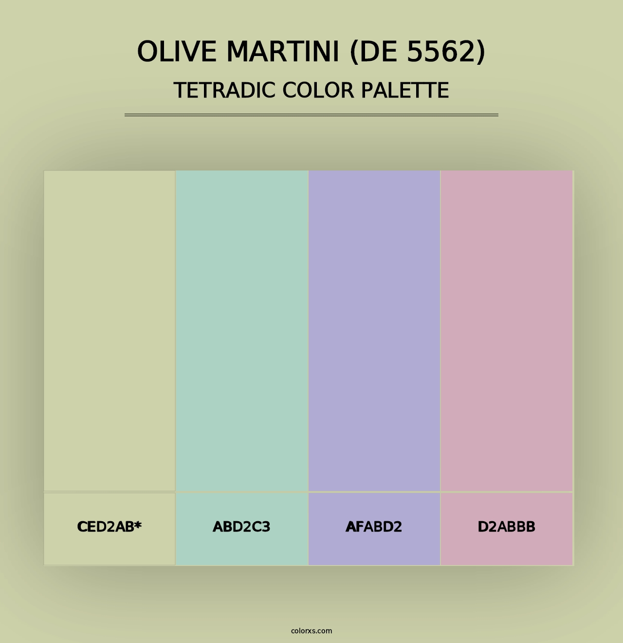 Olive Martini (DE 5562) - Tetradic Color Palette