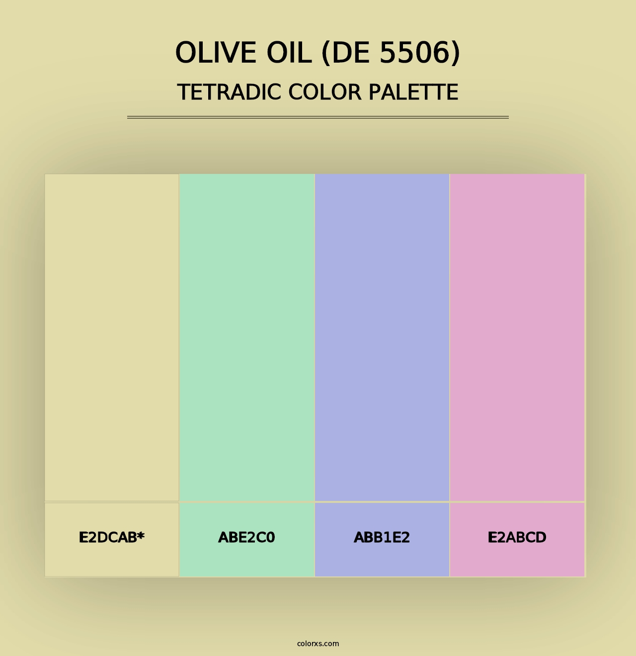 Olive Oil (DE 5506) - Tetradic Color Palette