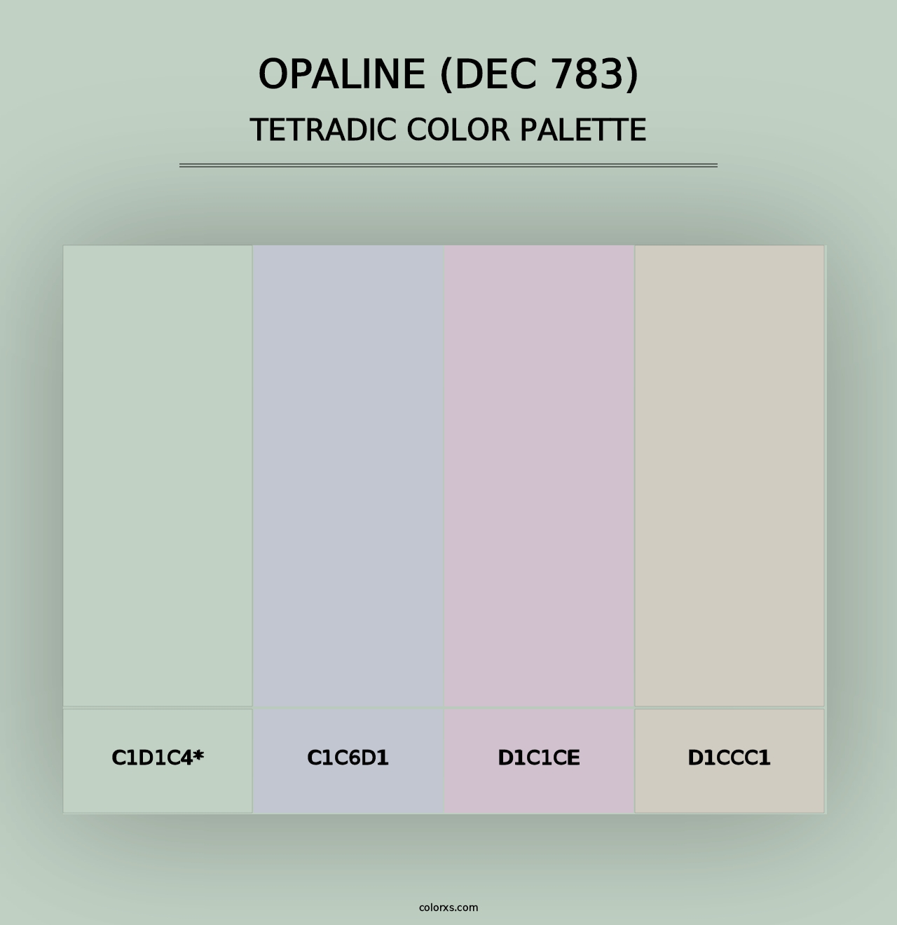 Opaline (DEC 783) - Tetradic Color Palette