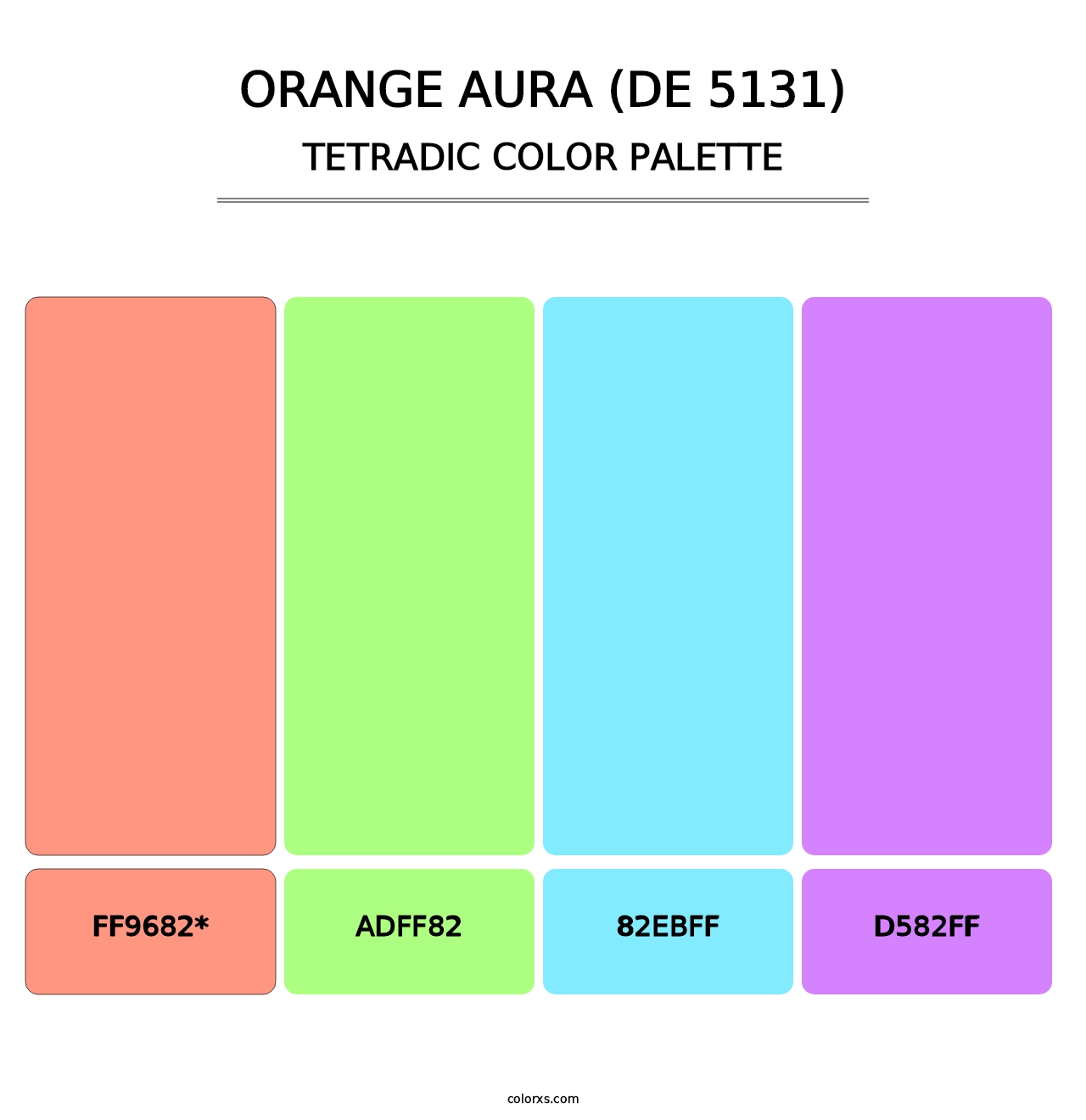 Orange Aura (DE 5131) - Tetradic Color Palette