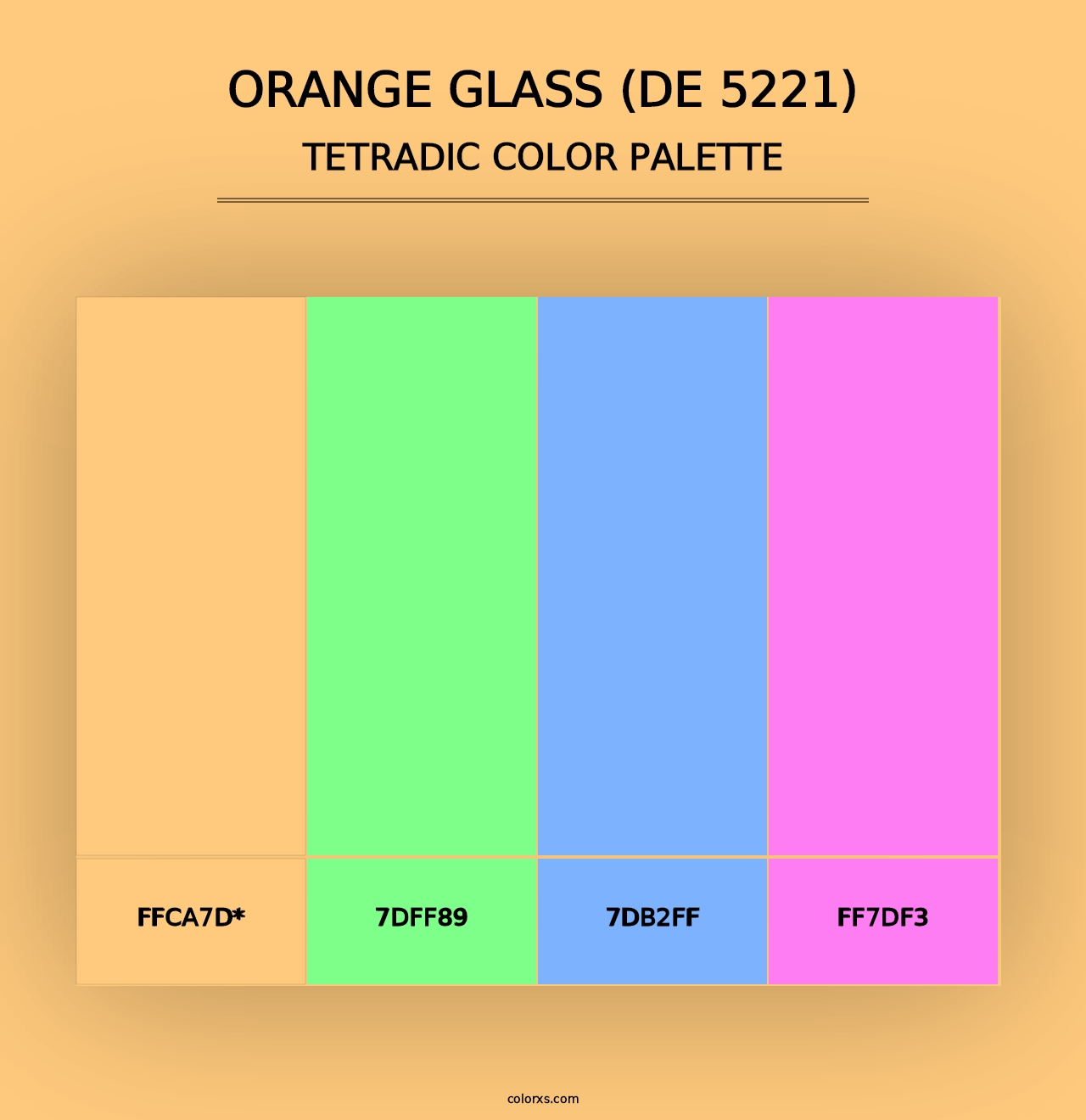 Orange Glass (DE 5221) - Tetradic Color Palette