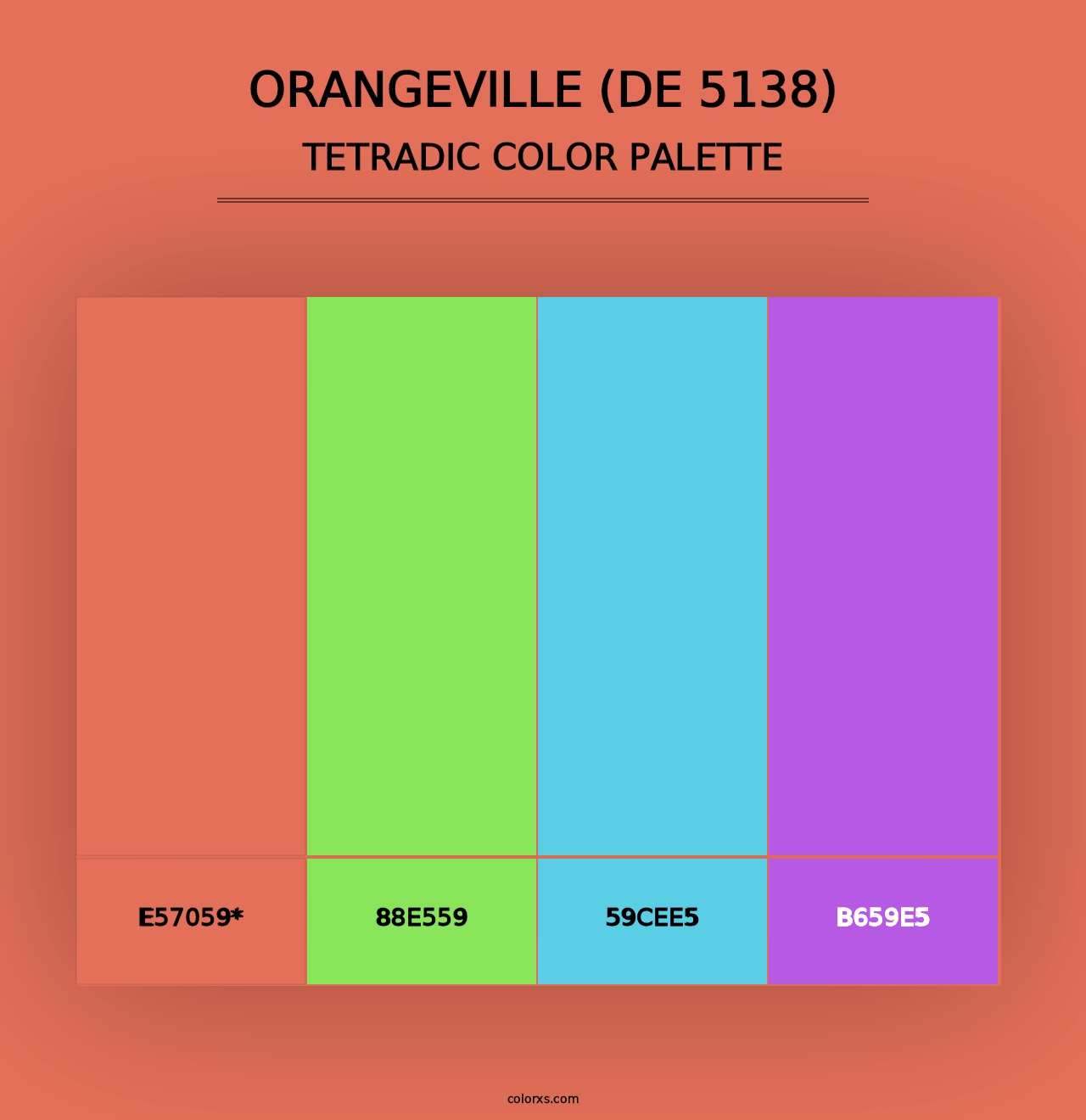 Orangeville (DE 5138) - Tetradic Color Palette