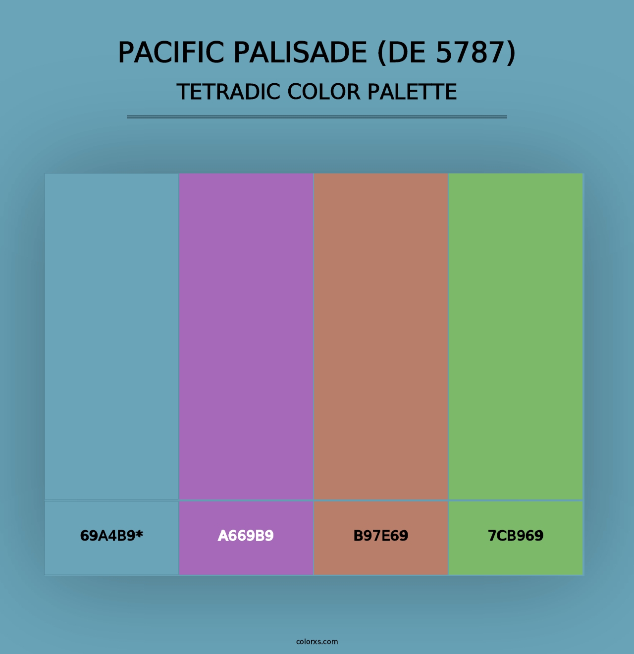 Pacific Palisade (DE 5787) - Tetradic Color Palette