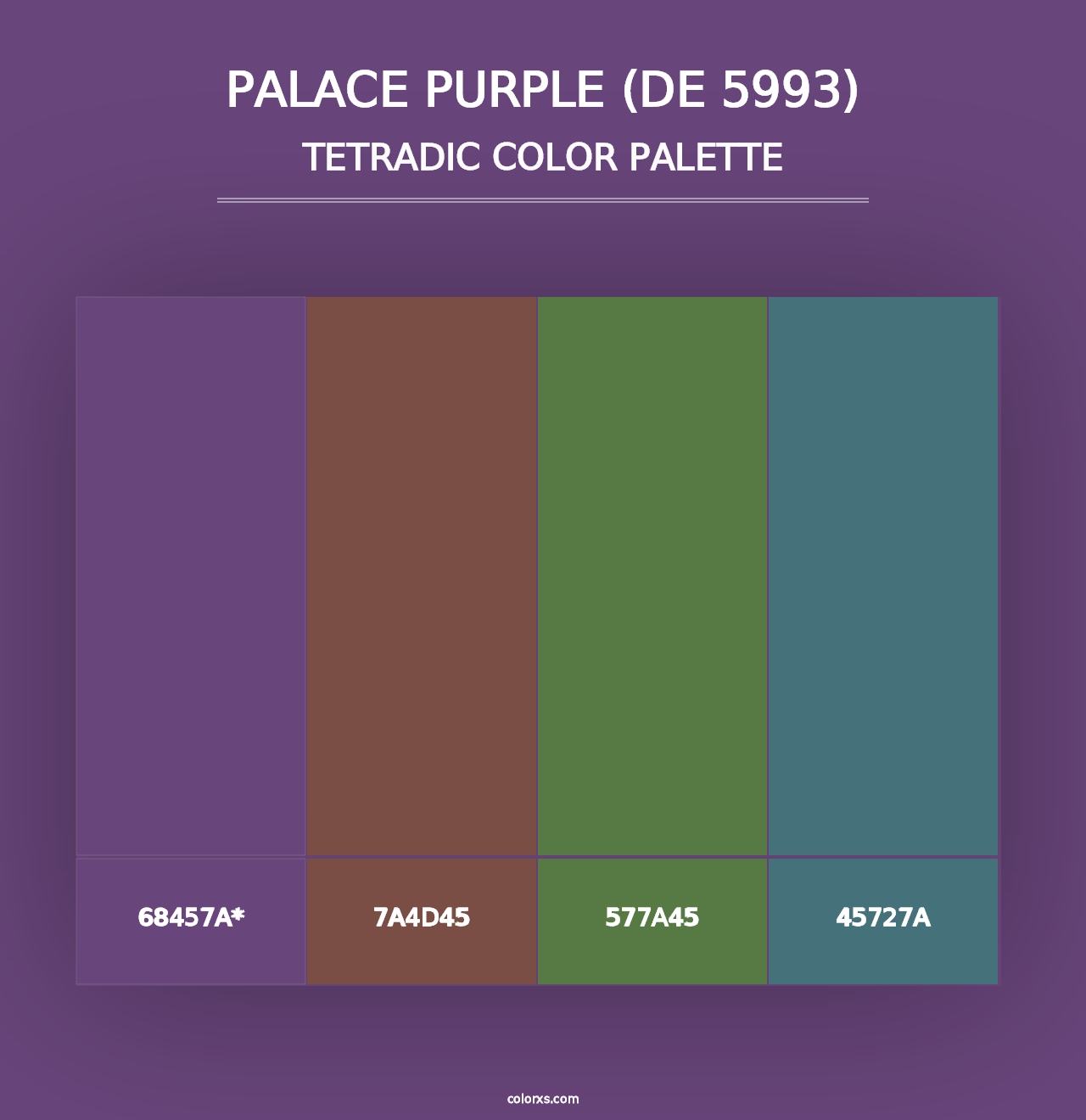 Palace Purple (DE 5993) - Tetradic Color Palette