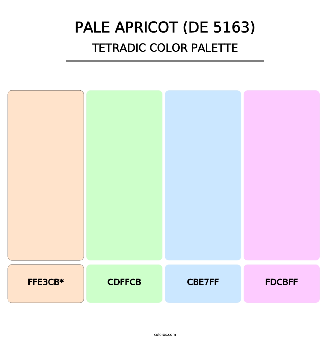 Pale Apricot (DE 5163) - Tetradic Color Palette