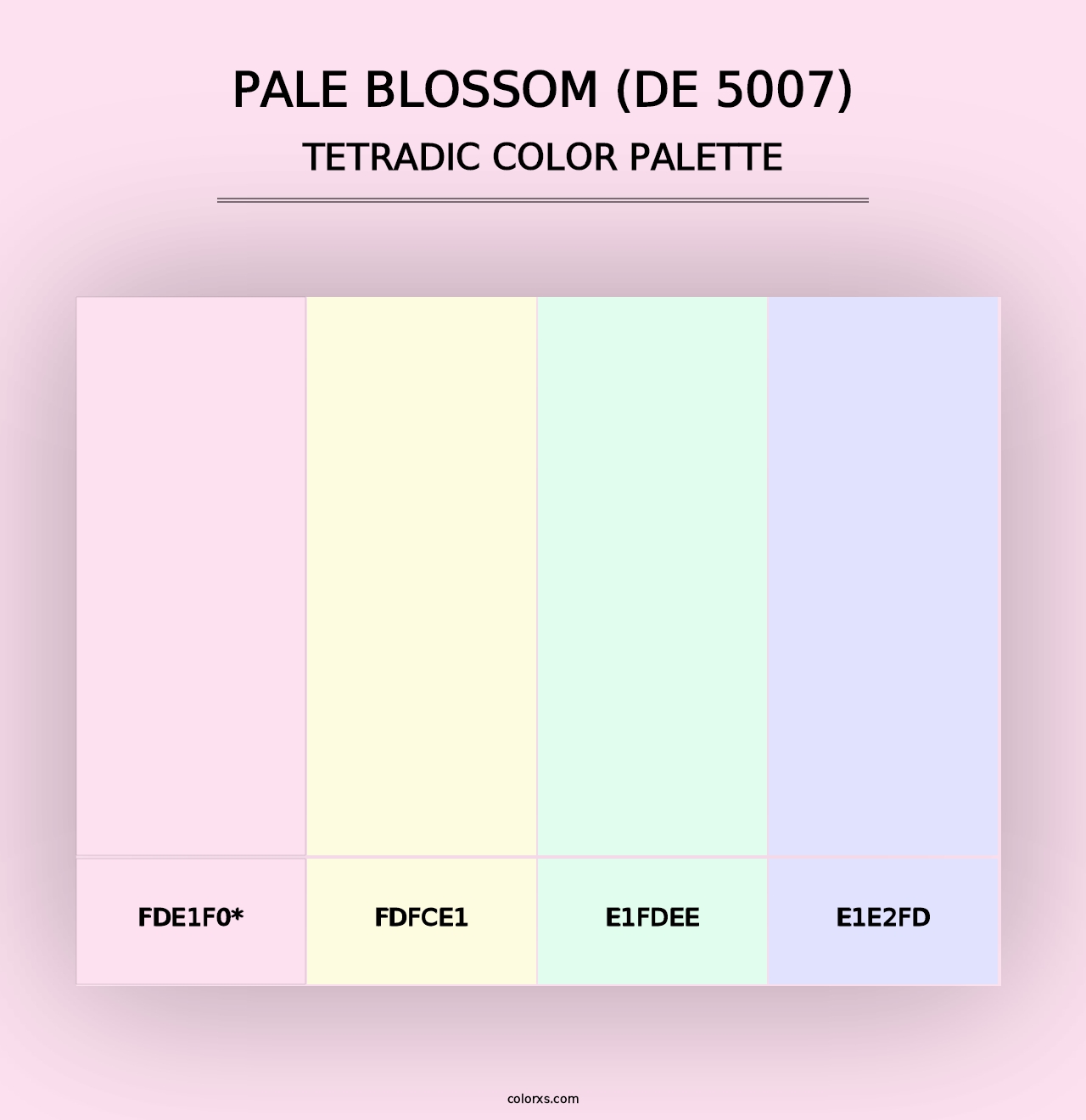 Pale Blossom (DE 5007) - Tetradic Color Palette