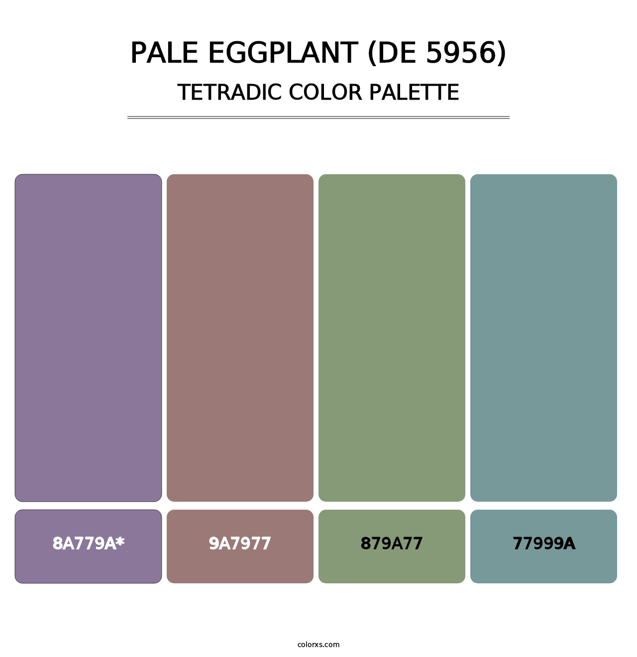 Pale Eggplant (DE 5956) - Tetradic Color Palette