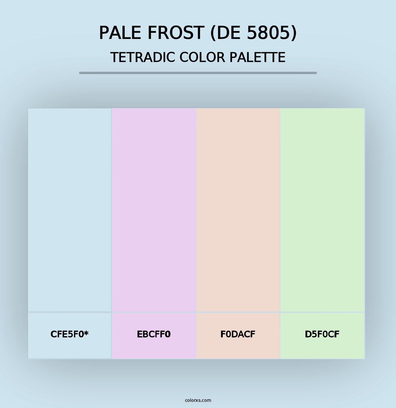 Pale Frost (DE 5805) - Tetradic Color Palette