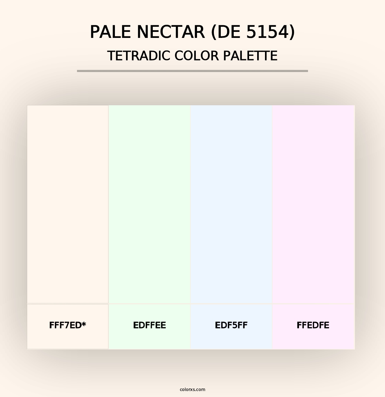 Pale Nectar (DE 5154) - Tetradic Color Palette