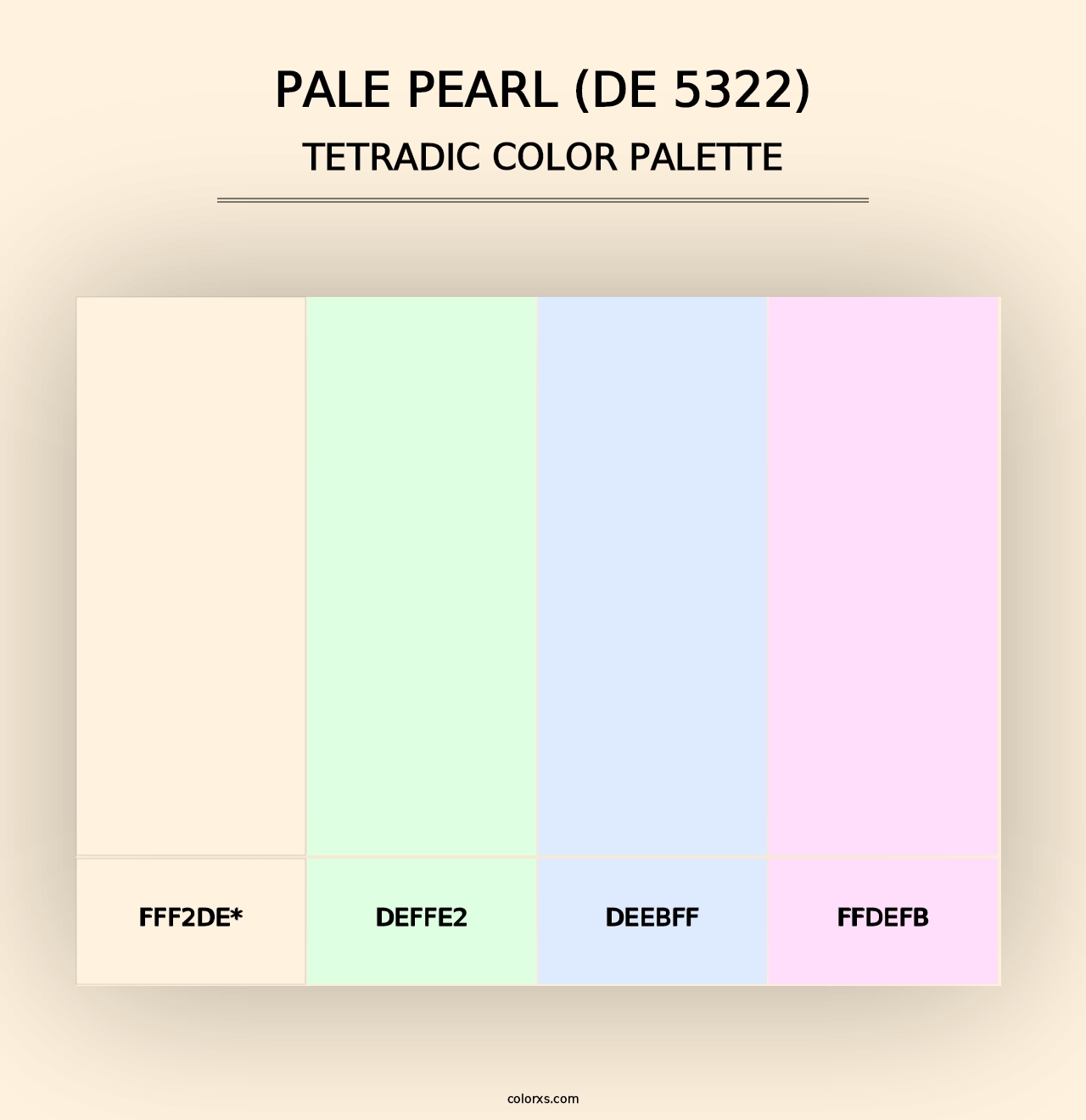 Pale Pearl (DE 5322) - Tetradic Color Palette