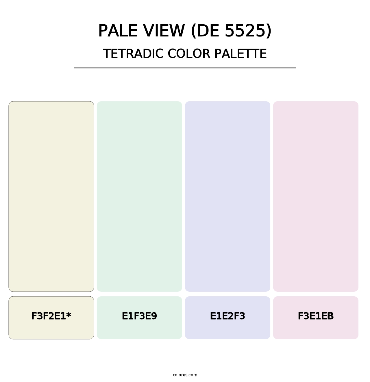 Pale View (DE 5525) - Tetradic Color Palette