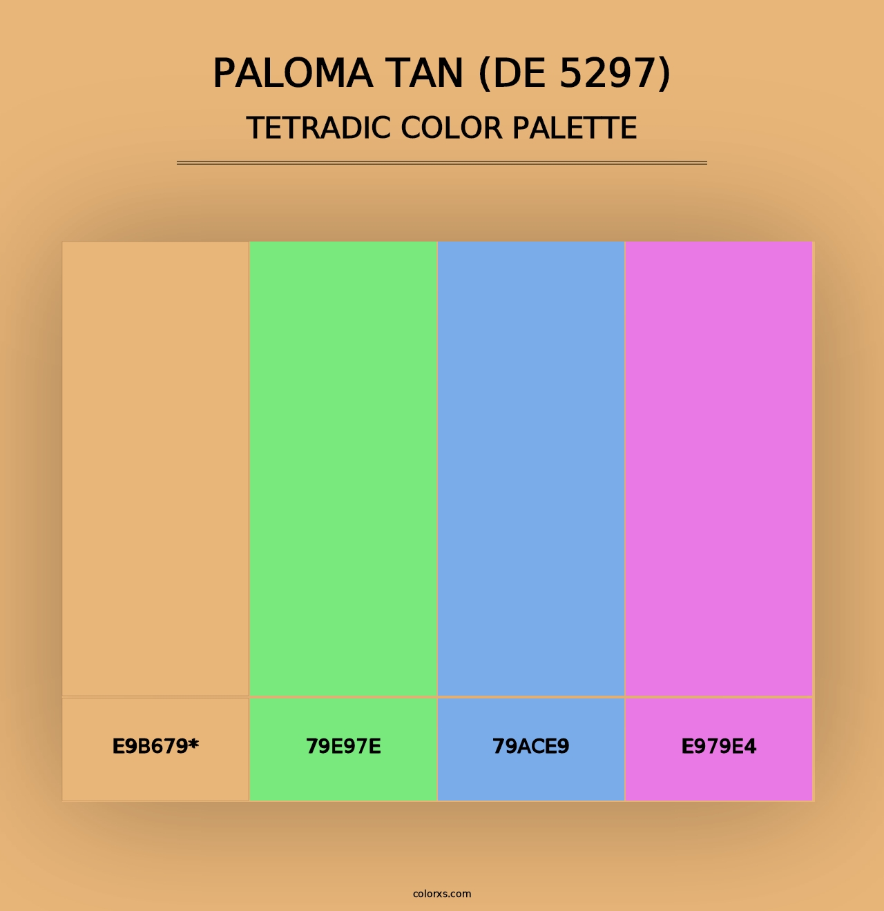 Paloma Tan (DE 5297) - Tetradic Color Palette