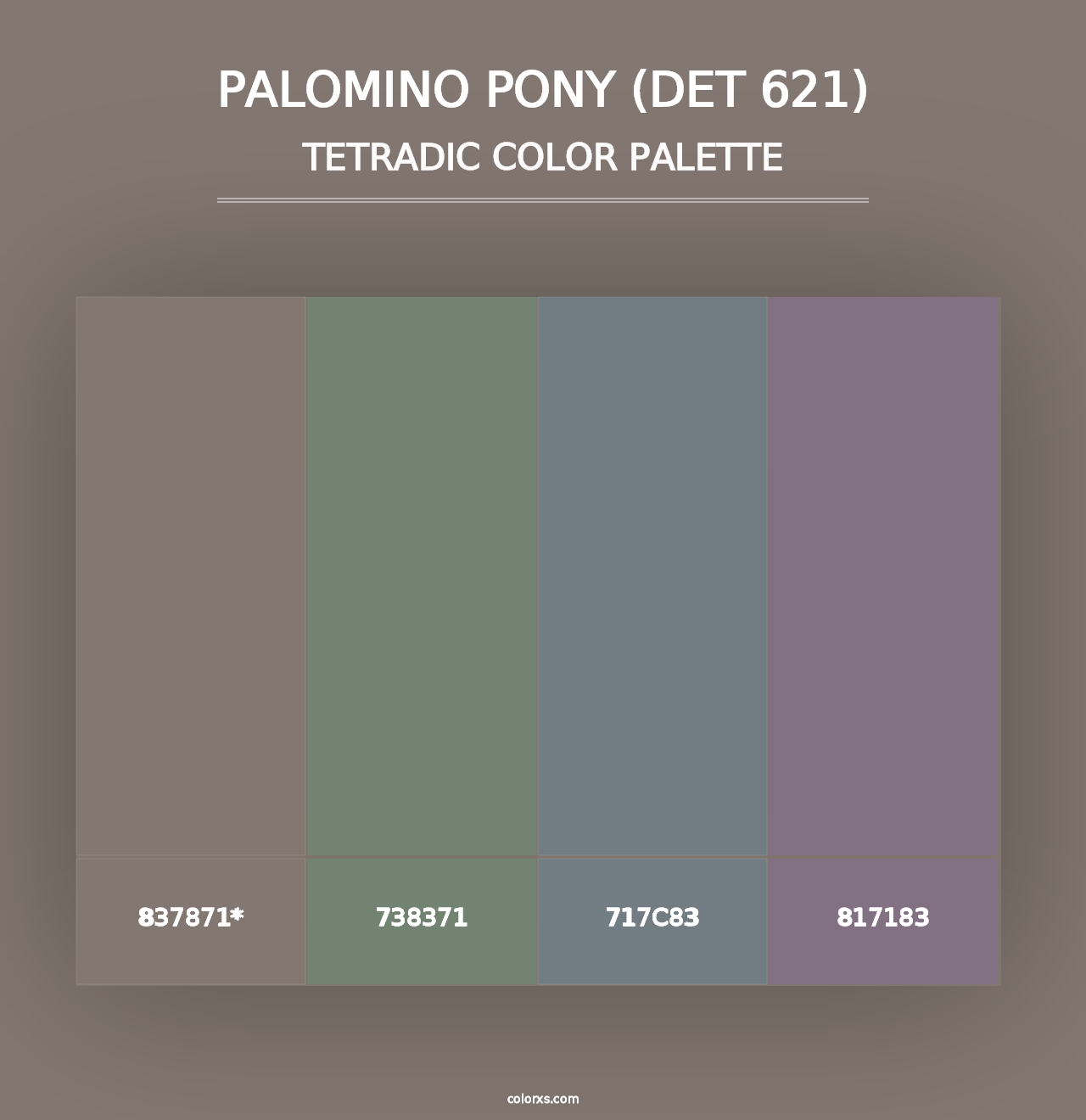 Palomino Pony (DET 621) - Tetradic Color Palette