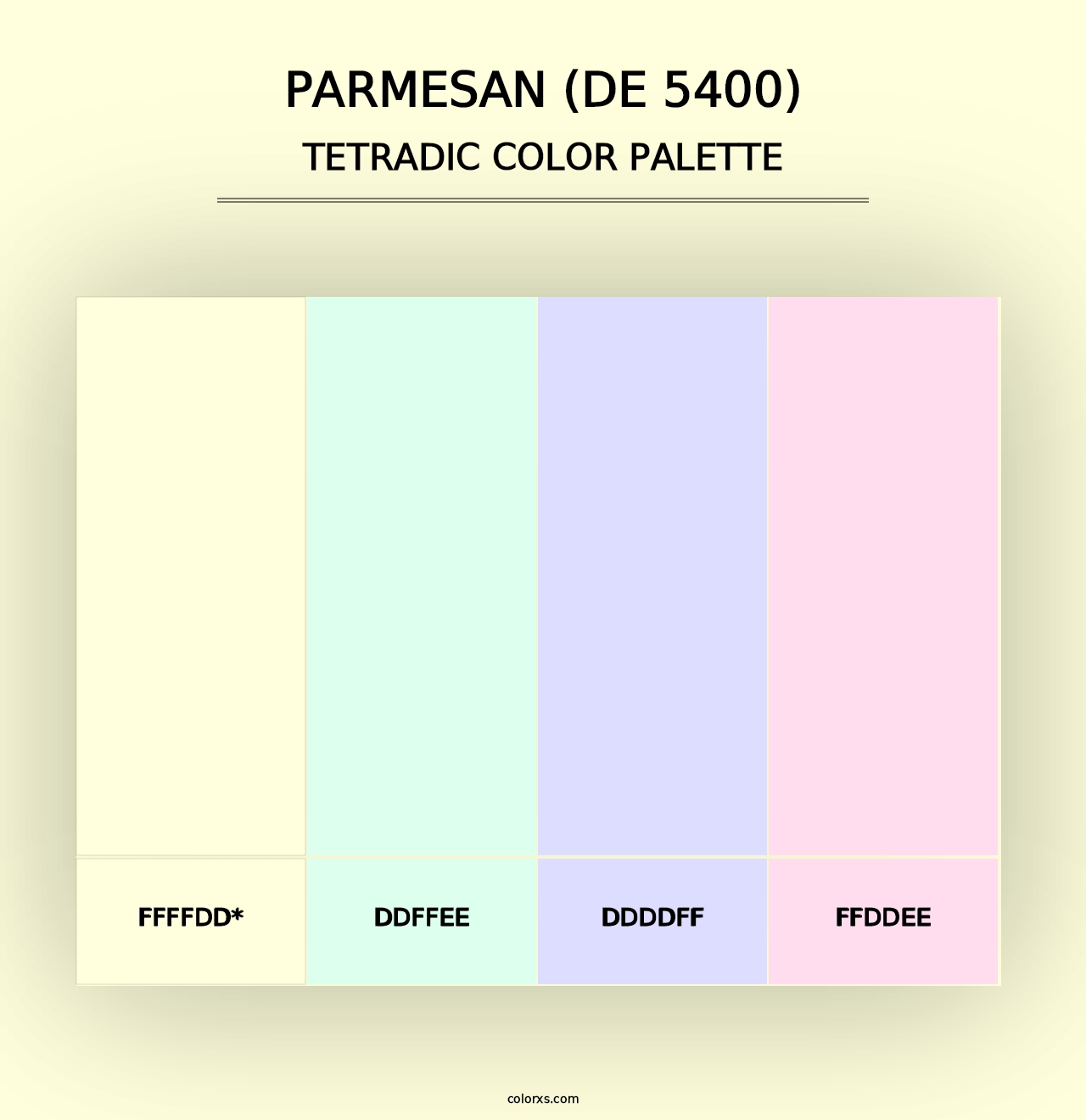 Parmesan (DE 5400) - Tetradic Color Palette