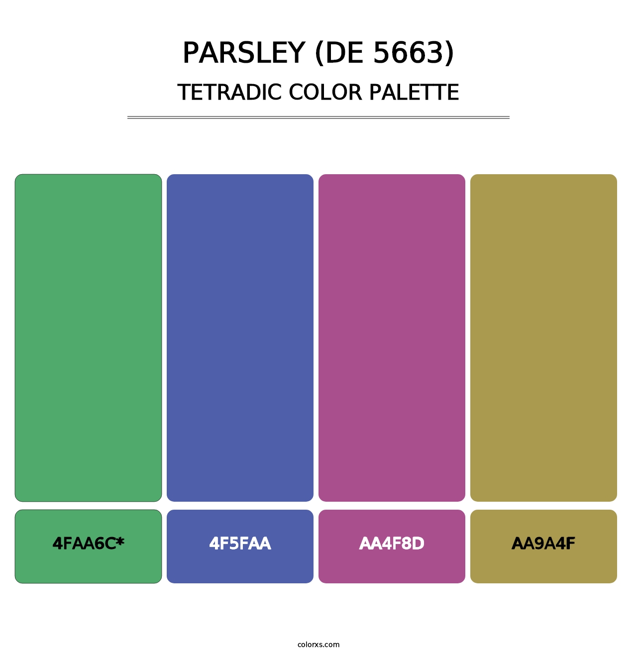 Parsley (DE 5663) - Tetradic Color Palette