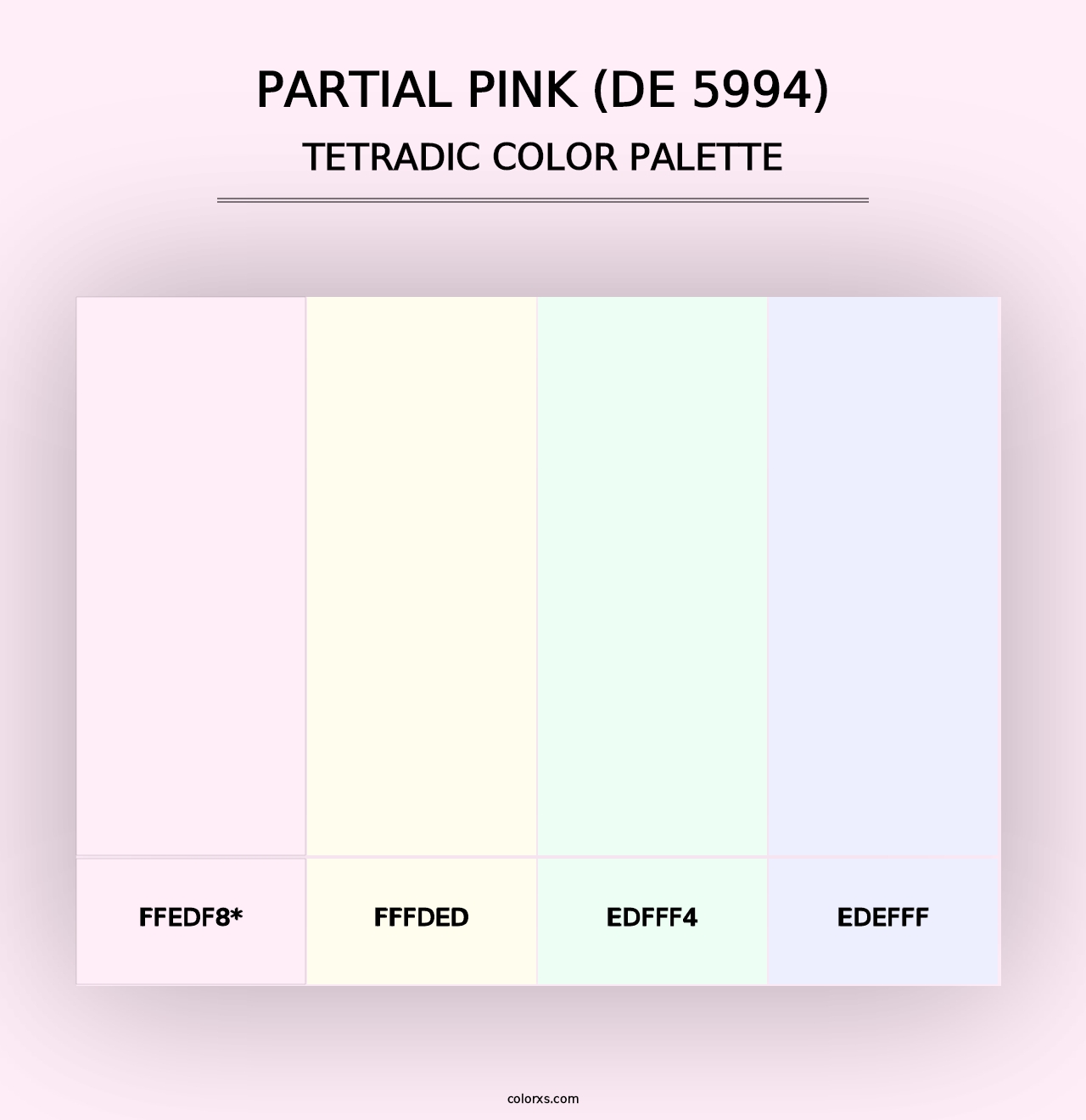 Partial Pink (DE 5994) - Tetradic Color Palette