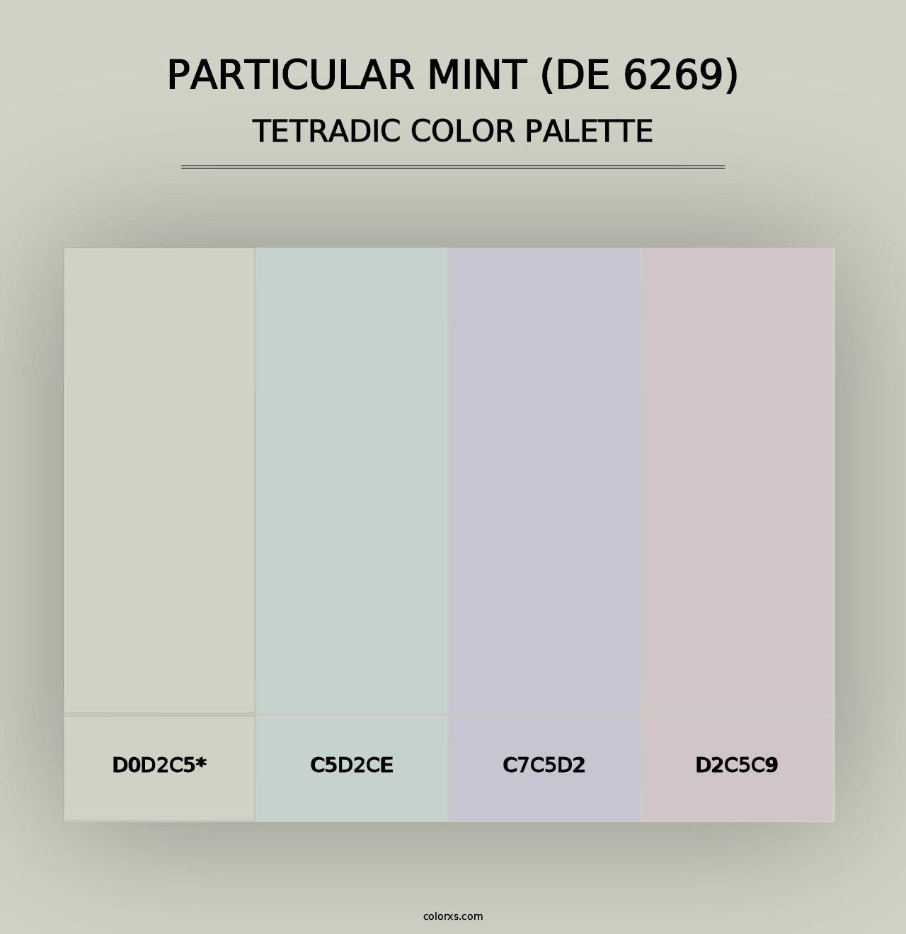 Particular Mint (DE 6269) - Tetradic Color Palette