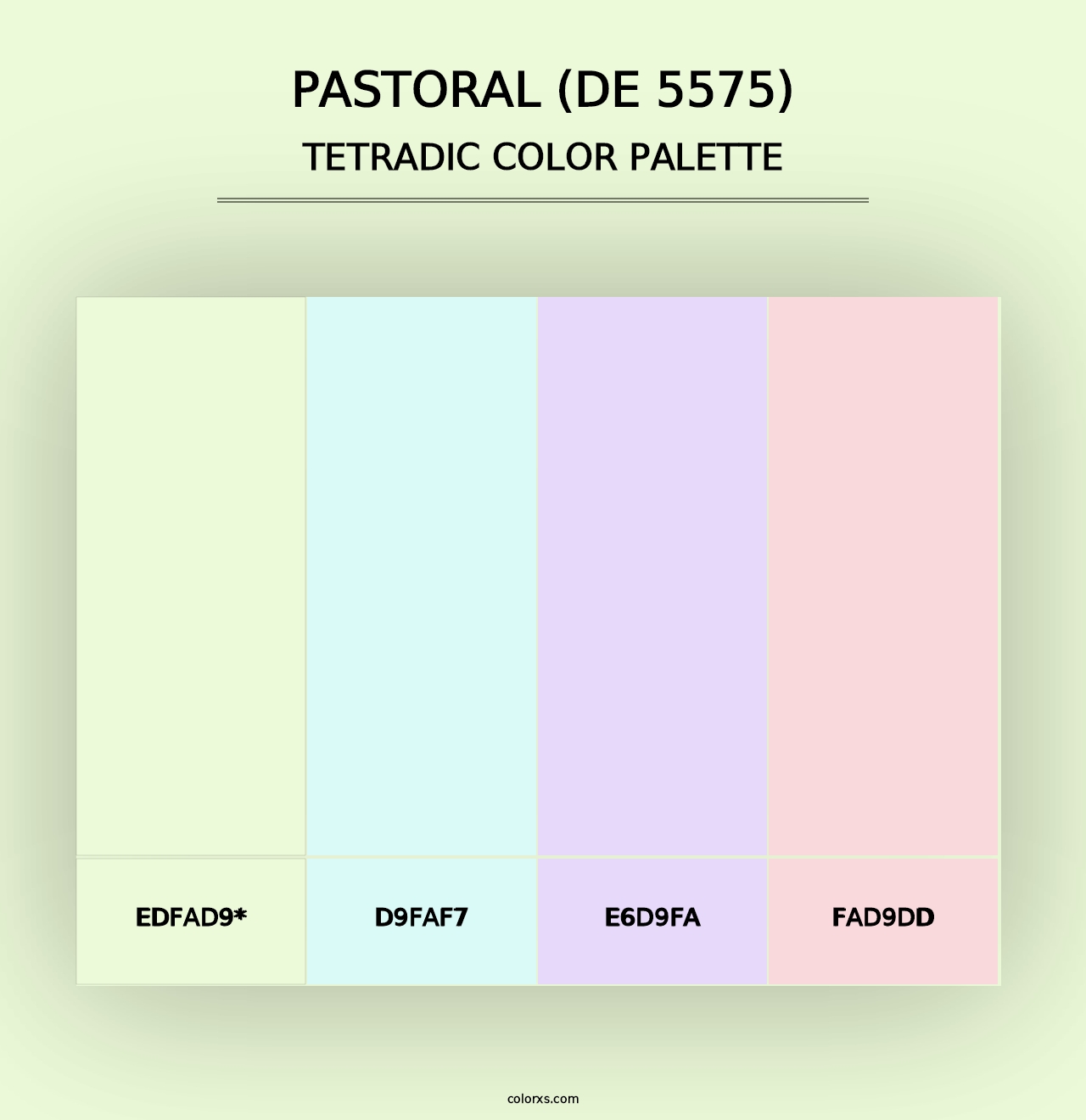 Pastoral (DE 5575) - Tetradic Color Palette