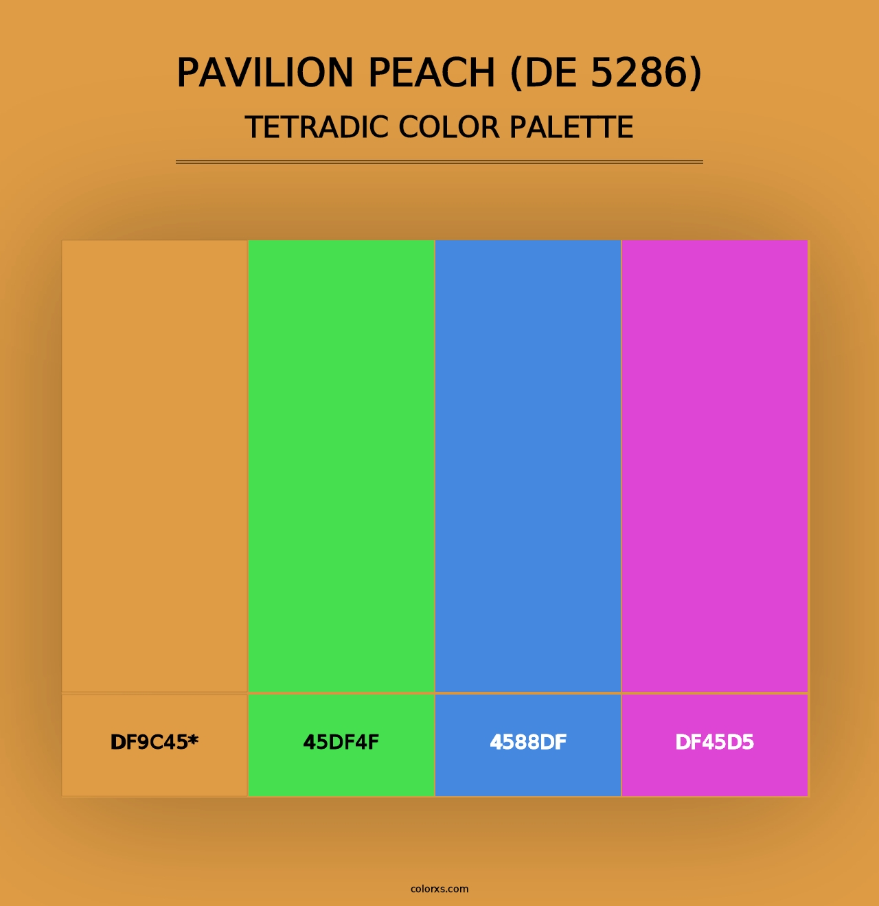 Pavilion Peach (DE 5286) - Tetradic Color Palette