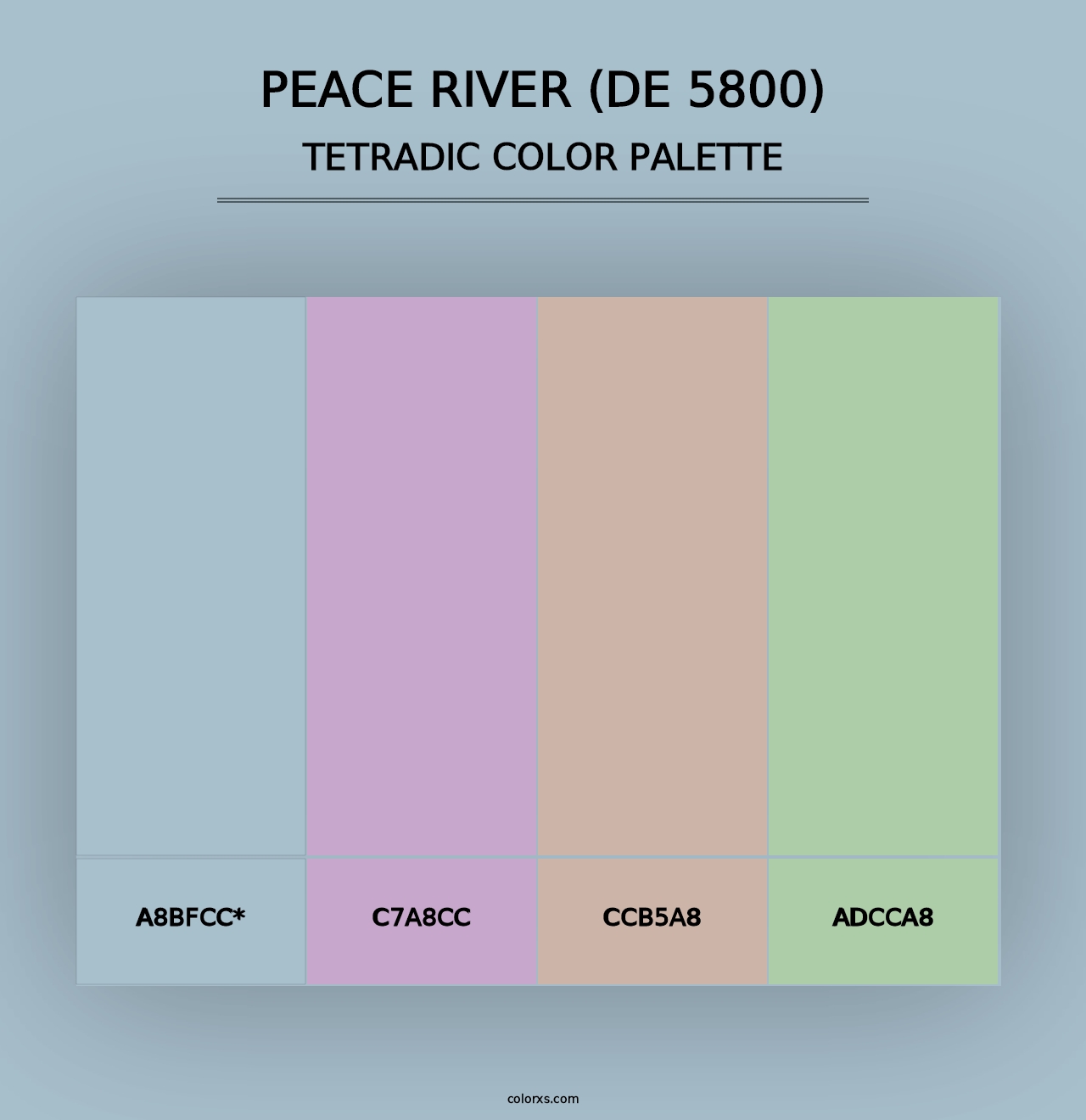 Peace River (DE 5800) - Tetradic Color Palette