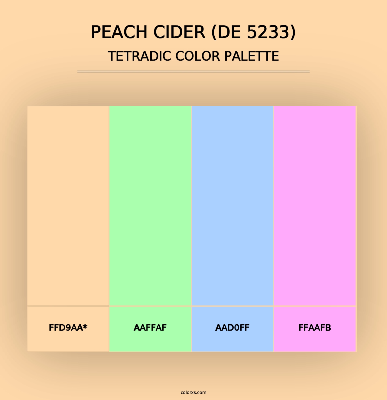 Peach Cider (DE 5233) - Tetradic Color Palette