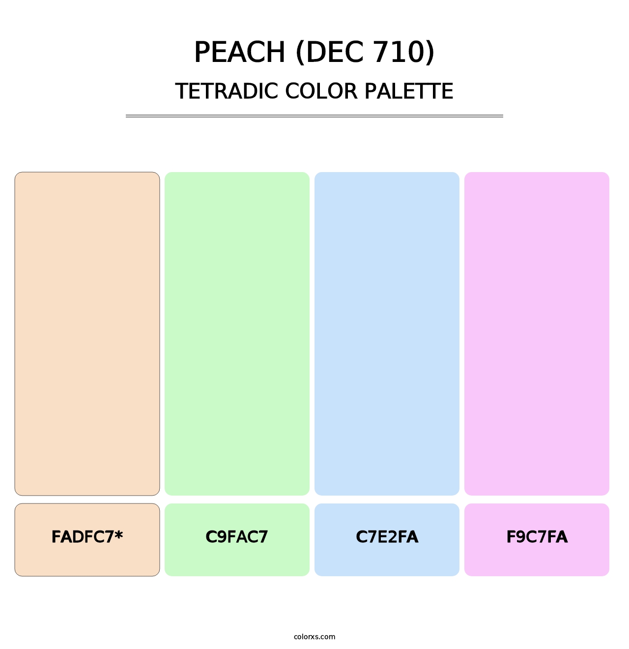 Peach (DEC 710) - Tetradic Color Palette