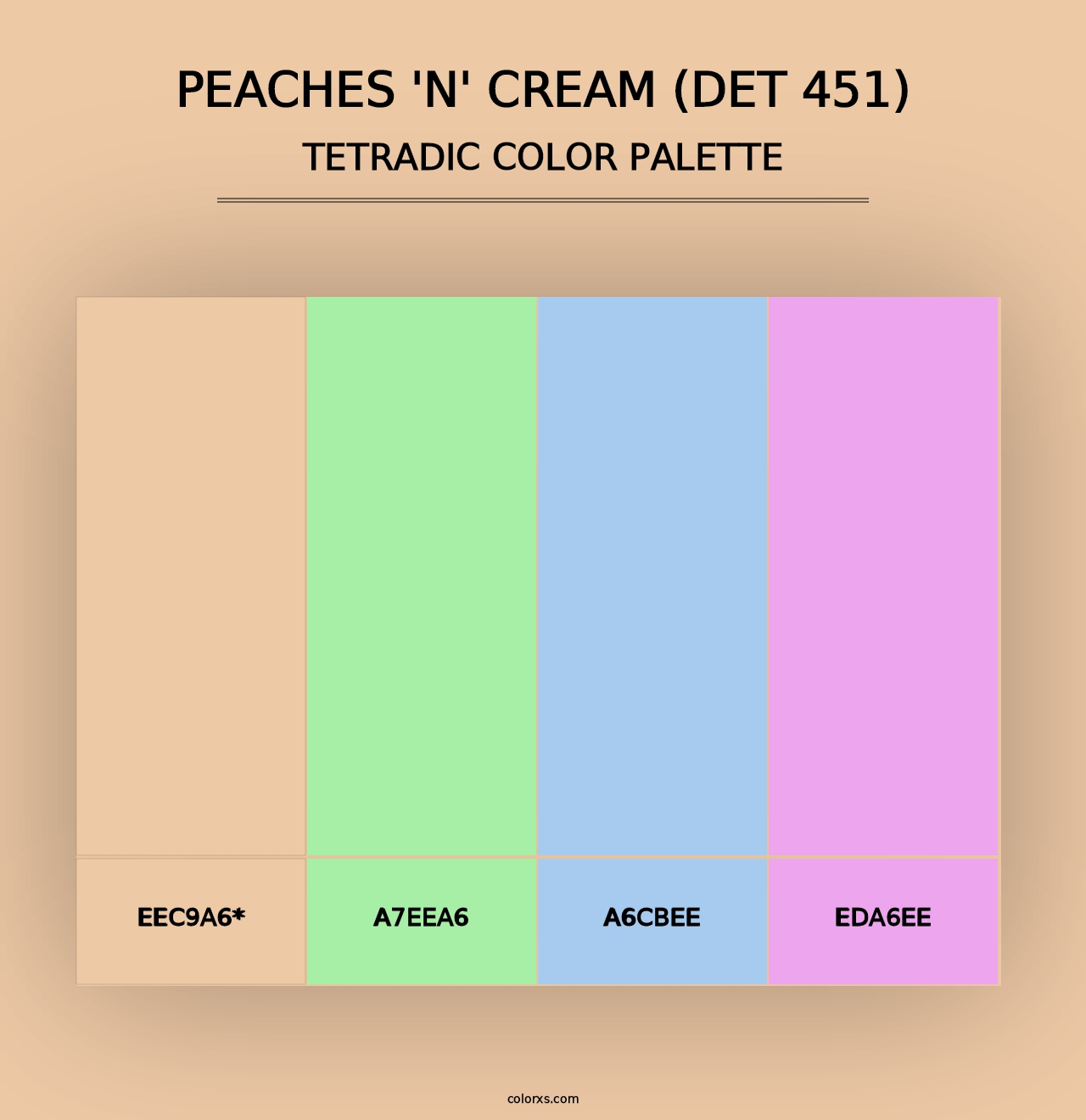 Peaches 'n' Cream (DET 451) - Tetradic Color Palette