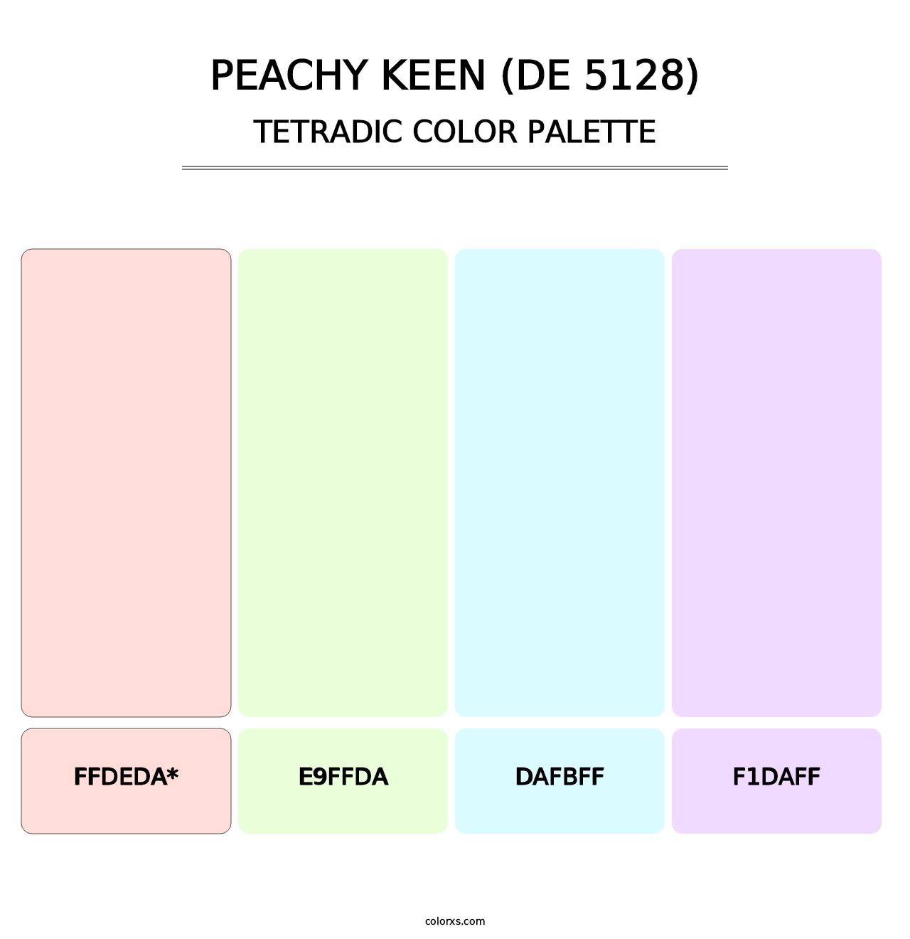 Peachy Keen (DE 5128) - Tetradic Color Palette