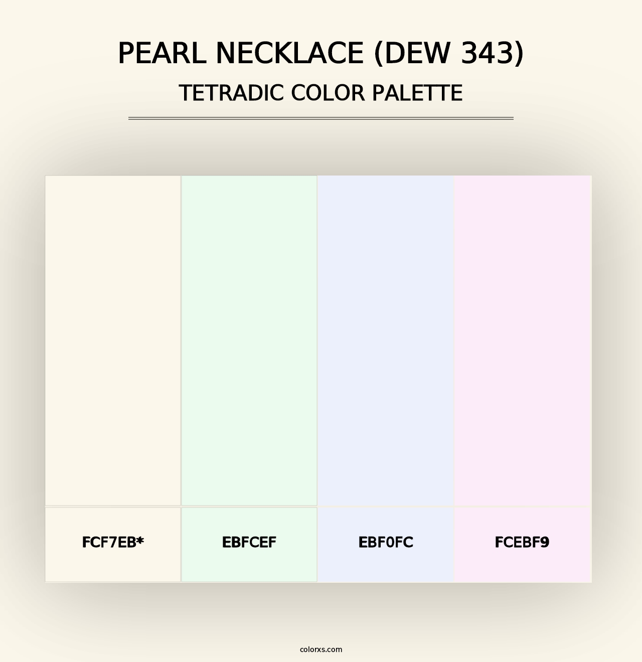 Pearl Necklace (DEW 343) - Tetradic Color Palette