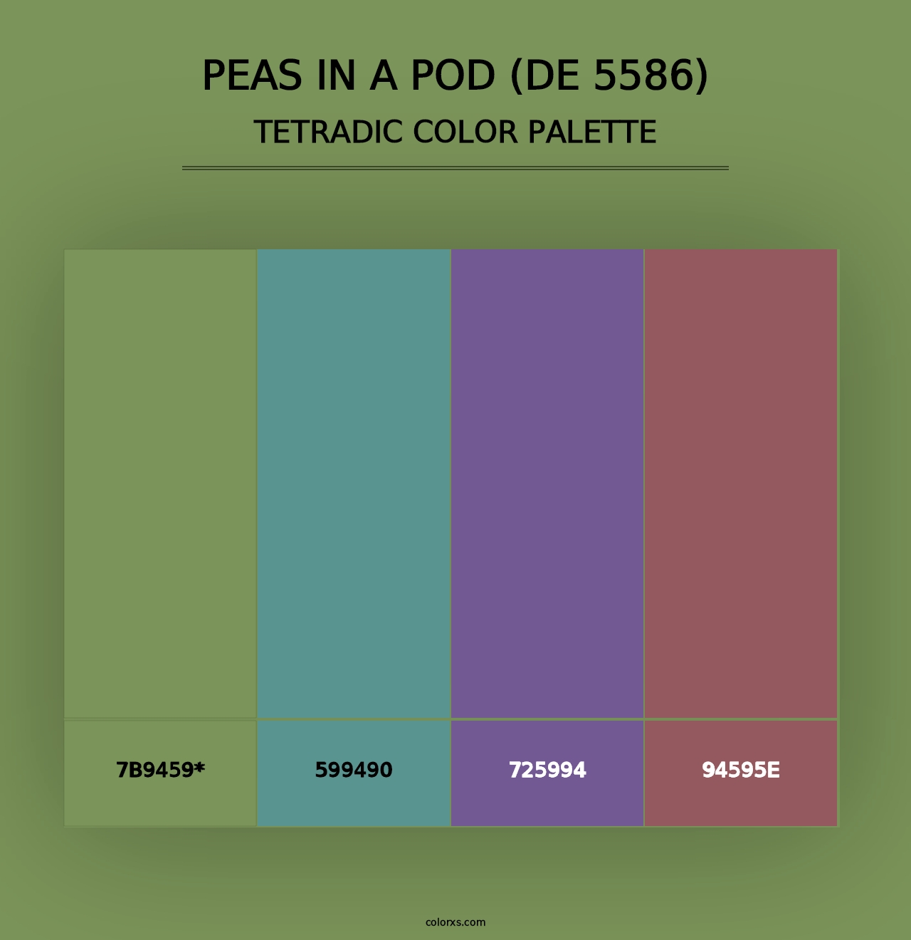 Peas in a Pod (DE 5586) - Tetradic Color Palette