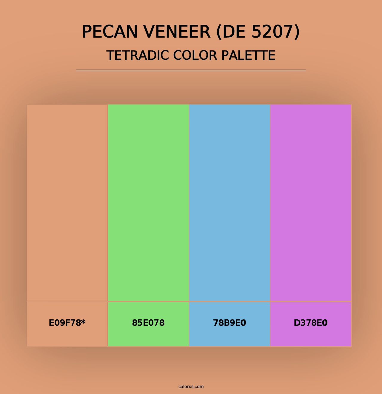 Pecan Veneer (DE 5207) - Tetradic Color Palette