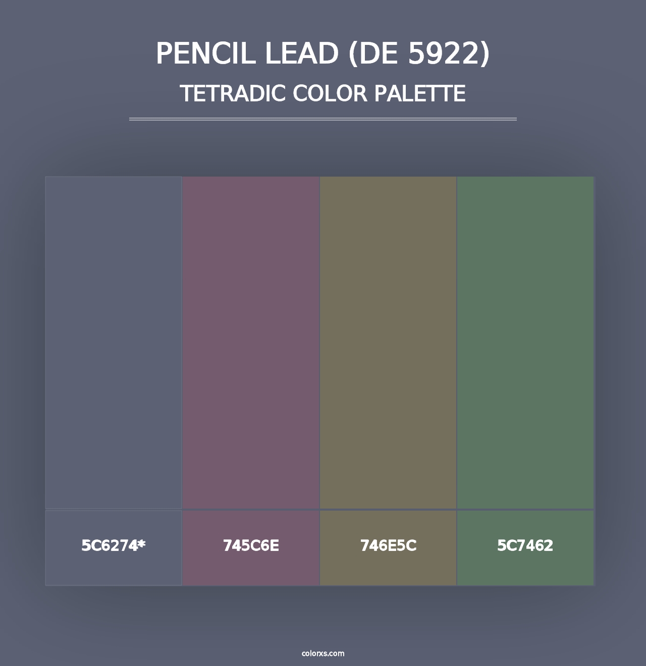 Pencil Lead (DE 5922) - Tetradic Color Palette