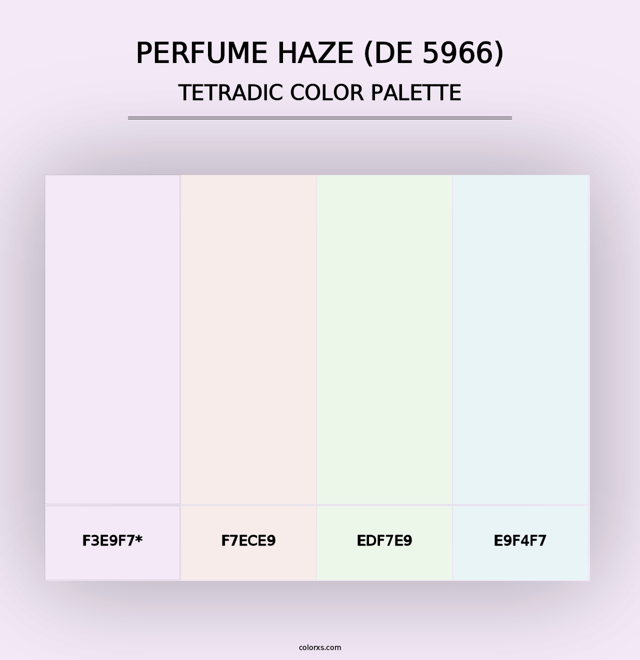 Perfume Haze (DE 5966) - Tetradic Color Palette