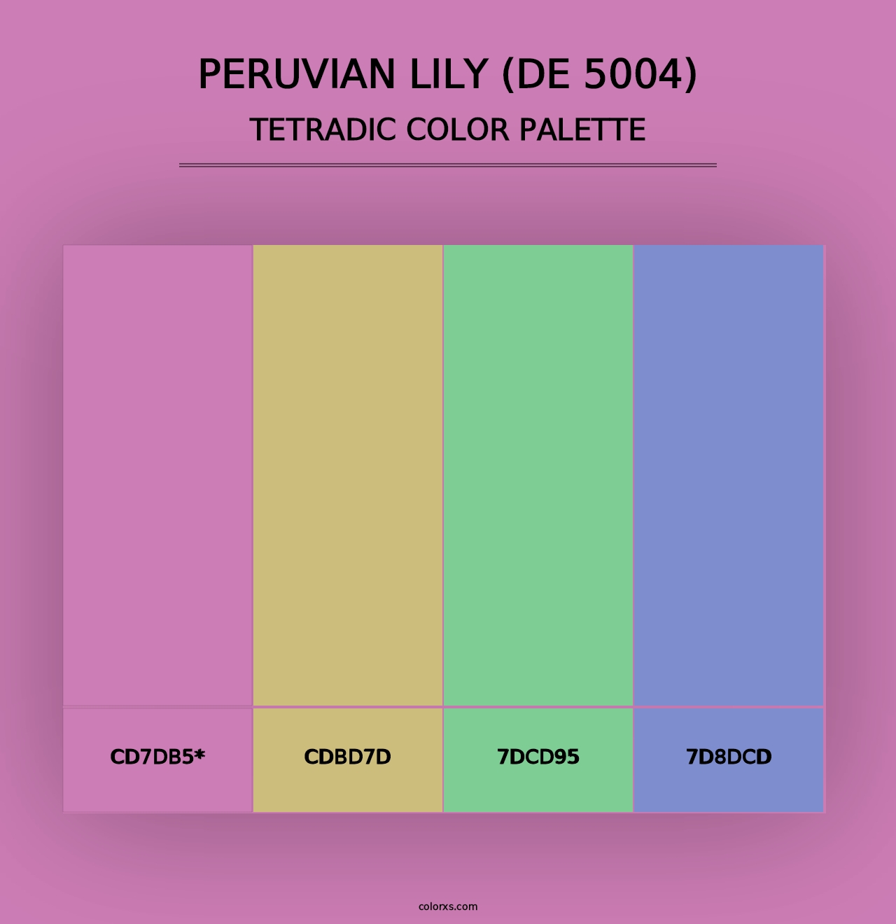 Peruvian Lily (DE 5004) - Tetradic Color Palette