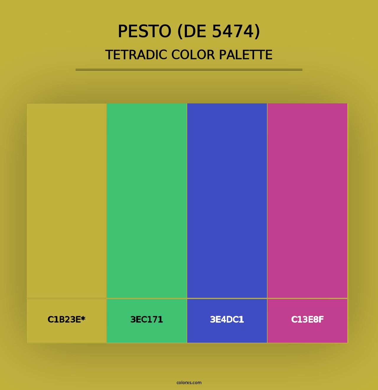 Pesto (DE 5474) - Tetradic Color Palette