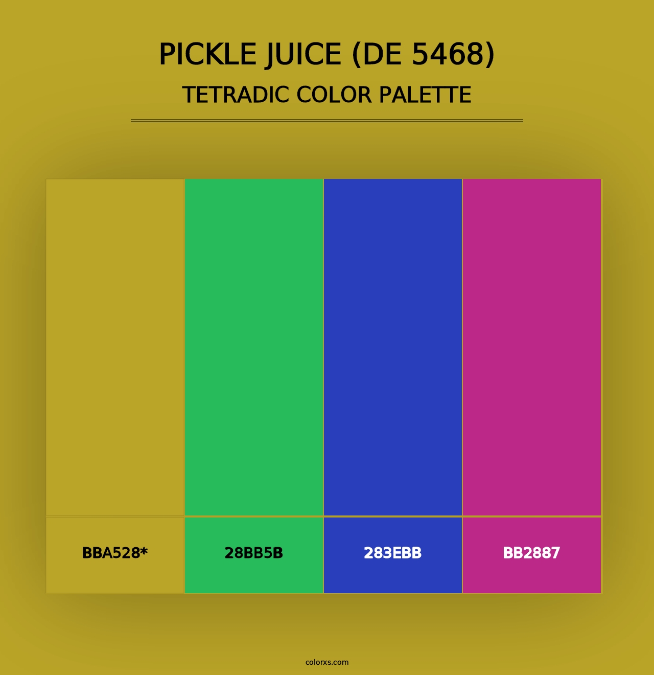 Pickle Juice (DE 5468) - Tetradic Color Palette