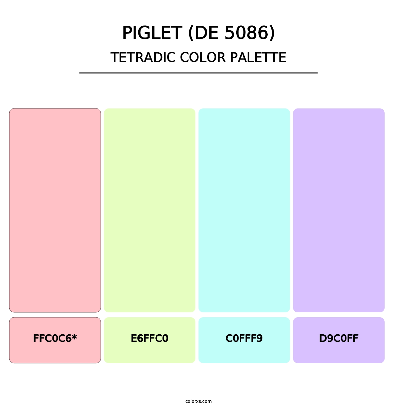 Piglet (DE 5086) - Tetradic Color Palette